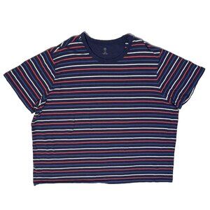 Harbor Bay Red White & Blue Striped Tshirt - 4XL 100% Cotton